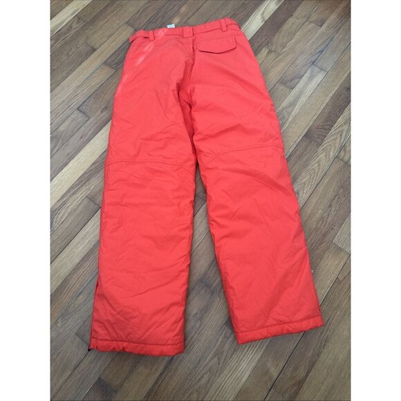 LL Bean Kids Snow Pants Orange Insulated Thinsulate Size 14 - Picture 4 of 6
